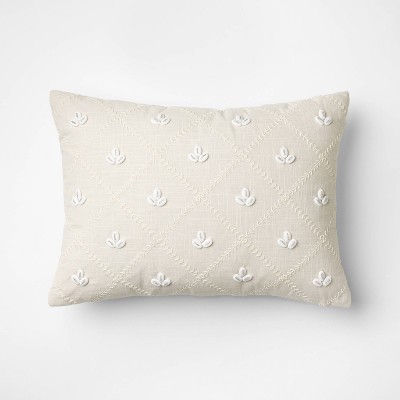 Lumbar Embellished Shell Throw Pillow Cream - Threshold™