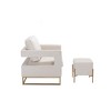 Carolina Living Larenta Upholstered Chair and Footrest - Cream - 4 of 4