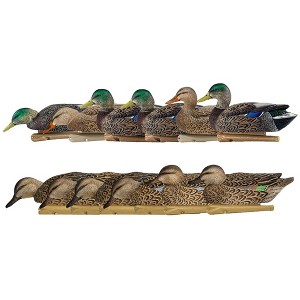 Avian Topflight Mallard Duck, 6 Pack, with Topflight Early Season Teal, 6 Pack, Realistic True to Life Outdoor Hunting Decoy Sets - 1 of 4