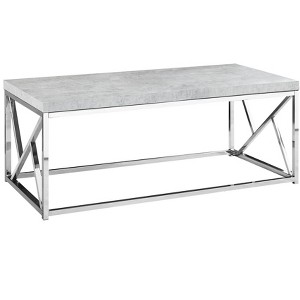 HomeRoots 47" Gray And Silver Iron Coffee Table - 1 of 4