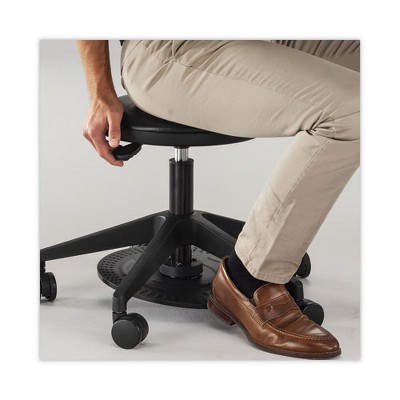 Adjustable Black Vinyl Backless Swivel Lab Stool