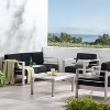 Christopher Knight Home Cape Coral Outdoor Aluminum 5 Seater Chat Set with Sunbrella Cushions - 2 of 4