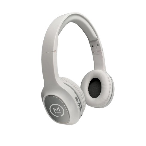 Morpheus 360 Tremors Hp4500w Wireless On Ear Headphones Bluetooth 5 0 Headset With Microphone White With Silver Accents Target