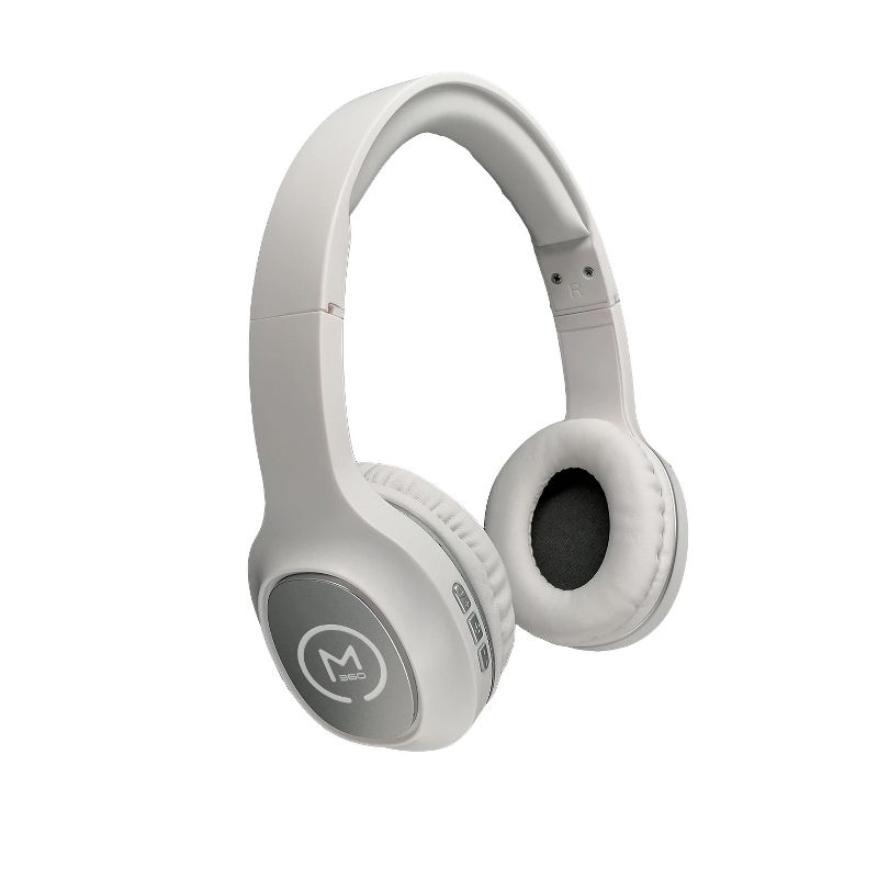 Morpheus 360 Tremors HP4500W Wireless On-Ear Headphones - Bluetooth 5.0 Headset with Microphone, White with Silver Accents, 1 of 5