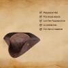 4E’s Novelty Brown Faux Leather Tricorn Hat - Pirate Costume for Men, Women & Kids, Pirate Accessories for Dress Up, Halloween Adult Pirate Costume - 4 of 4