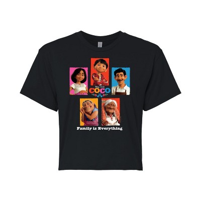 Women's - Coco - Family Is Everything Cropped Graphic T-Shirt