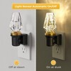 YANSUN 1W Plug-in Light-Controlled Night Light, Octagonal Crystal Shade, Upward Lighting, Black Base, Copper Finish, 3000K Warm Light - 2 of 4