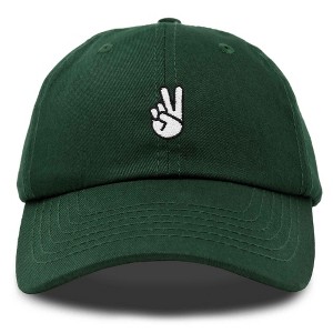 Dalix Peace Sign Embroidered V Cotton Dad Hat Baseball Cap Adjustable Mens - 1 of 4