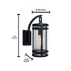 Norwell Lighting New Yorker 1 - Light Wall Light in  Acid Dipped Black - 2 of 4