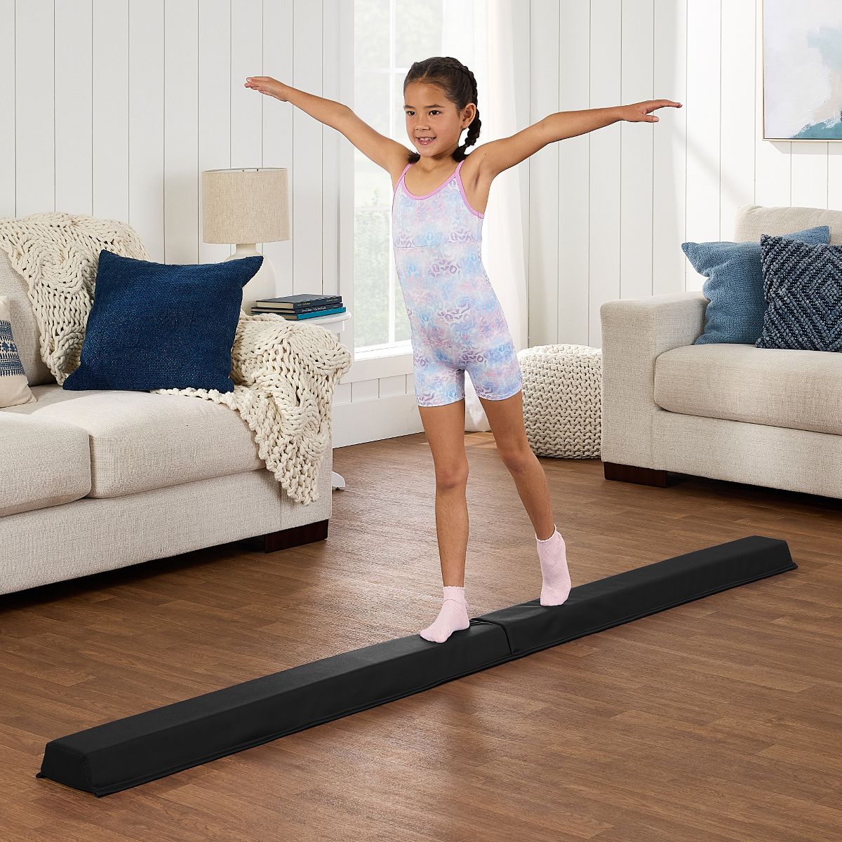 Best Choice Products 8ft Folding Floor Balance Beam 2-Panel for Gymnastics Practice, Exercise Purple - thumbnail 8