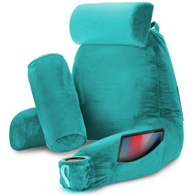 Nestl Memory Foam Reading Pillow, Reading & Bed Rest Pillow, Back Pillow with Pockets