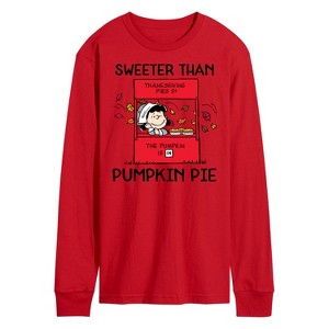 Men's - Peanuts - Sweeter Than Pumpkin Pie Long Sleeve Graphic T-Shirt - 1 of 4