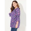 Catherines Women's Plus Size Suprema 3/4 Sleeve V-Neck Tee - 4 of 4