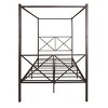 TiramisuBest Metal Canopy Bed Frame,Platform Bed Frame Queen with X Shaped Frame,Queen,Black - 4 of 4