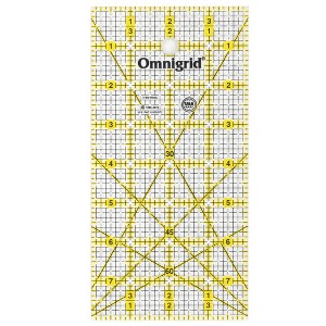 Omnigrid 4" x 8" Rectangle Quilting and Sewing Ruler: Acrylic Quilting Supplies, Sewing Tools, 8" Length - 1 of 3
