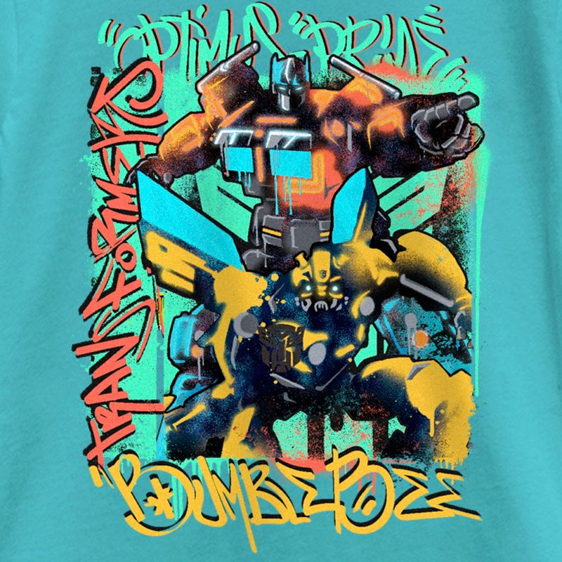 Girl's Transformers: Rise of the Beasts Graffiti Poster T-Shirt, 2 of 5