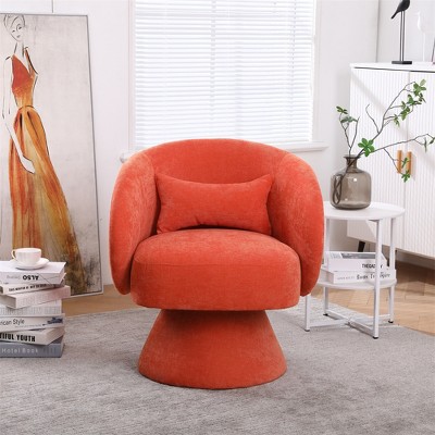 Swivel Accent Chair Armchair, Round Barrel Chair in Fabric for Living Room Bedroom