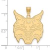 Black Bow Jewelry 14k Yellow Gold Plated Sterling Silver Quinnipiac Bobcats NCAA Extra Large Pendant - 2 of 3