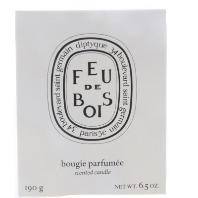 Luxurious Black Feu De Bois 6.5 oz Scented Candle