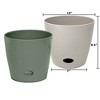 Self-Watering Plant Pot Set of 2 – 10" Sage Green & Cream (1 of each color) - 2 of 4