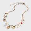 Butterfly, Shell Flower and Acrylic Star Charm Necklace - Wild Fable™ Gold - 3 of 4