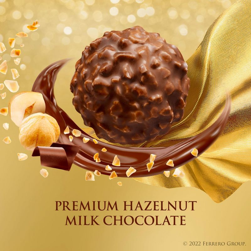 Ferrero Rocher Fine Hazelnut Chocolate Candy - 5.3oz/12ct, 4 of 9