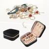 Unique Bargains Travel Women Girls Teen Birthday Gifts Small Portable Plush Velvet Jewelry Organizer Case - 2 of 4