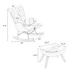 CAVINAS Linen Fabric Glider Rocking Chair with High Backrest,Upholstered Rocking Chairs,Nursery Accent Chair for Bedroom - 3 of 4