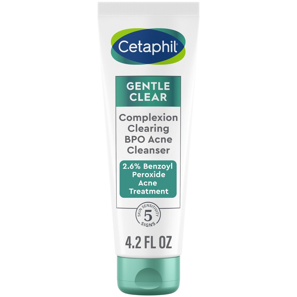 Photos - Cream / Lotion Cetaphil Gentle Clear Complexion-Clearing BPO Acne Cleanser - 4.2 fl oz 