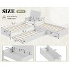 AMERLIFE L-Shaped Twin Solid Wood Trundle Bed with Flip-Top Storage Desk, Space-Saving Platform Frame for Kids and Family Rooms - 2 of 4
