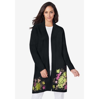 Jessica London Women's Plus Size Fine Gauge Cardigan Topper