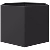 vidaXL Garden Planter Black Steel Medium Planters Garden Planter - 4 of 4