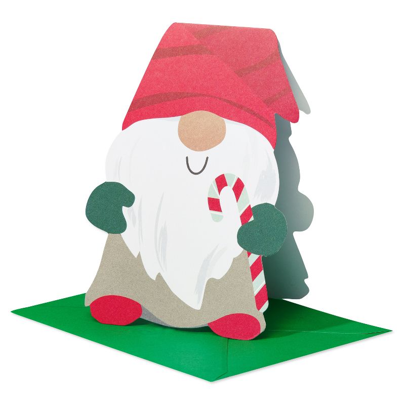 10ct Gnome with a Candy Cane Blank Christmas Cards, 3 of 8