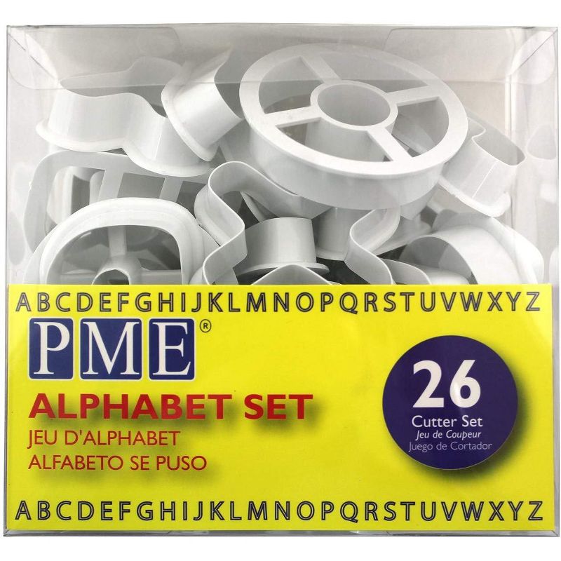 PME AN300 Alphabet Cutters Gumpaste for Sugarcraft and Cake Decorating, Set of 26, (2" Height, 1/2" Depth) - White, 3 of 5