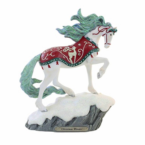 Trail Of Painted Ponies Christmas Wonder - One Figurine 9.25 Inches -  Sparkling Snow Bedazzled Saddle - 6012847 - Polyresin - Multicolored