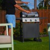 Grill Boss Outdoor BBQ Burner Propane Gas Grill for Barbecue Cooking with Side Burner, Lid, Wheels, Shelves and Bottle Opener - 4 of 4