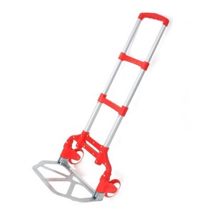 NAYSAYE Dolly Portable Foldable Telescopic Trolley for Travel and Everyday Use, Red, 15.35"*11.02"*39.37" - 1 of 4