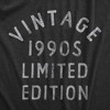 Womens Vintage 1990s Limited Edition T Shirt Funny Cool 1990 Theme Classic Tee For Ladies - Crazy Dog Women's T Shirt - 2 of 4