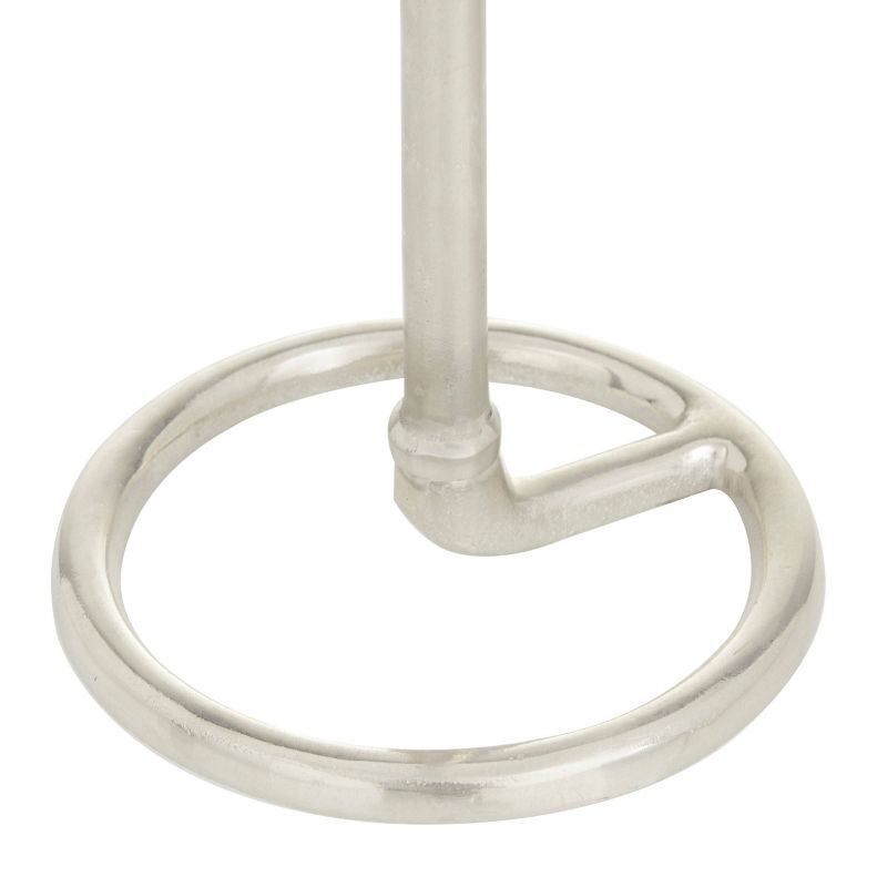 Set of 3 Aluminum Tapered Candle Holder with Ring Bases Silver - Olivia &#38; May, 5 of 9