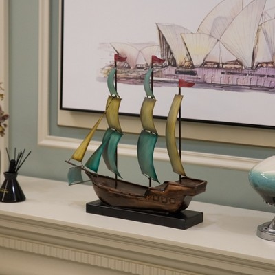 Colorful Nautical Metal Sailboat Desktop Decoration