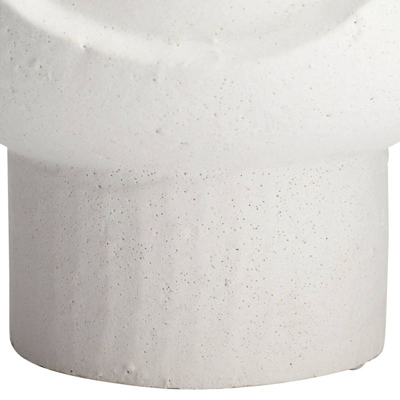 Studio 55D Bletheny White Ceramic Pedestal Decorative Bowl, 4 of 10