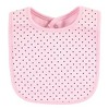 Hudson Baby Infant Girl Cotton Bib and Headband, Toile, 0-6 months - 3 of 4