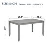 FONTOI Modern Wooden Rectangular Dining Table for Stylish Home Kitchens and Small Dining Spaces with Comfortable Seating, Gray, 45.5"*28.5"*30" - 4 of 4