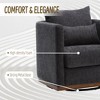 32"W Accent Chair 360 Degree Swivel Chair Barrel Chair Leisure Arm Chair, Chenille Upholstery, No Assembly Required, Beige/Gray/Brown/Black-ModernLuxe - 3 of 4