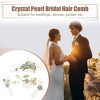 Unique Bargains Women's Bride Wedding Rhinestone Hair Combs 4 Pcs - 4 of 4