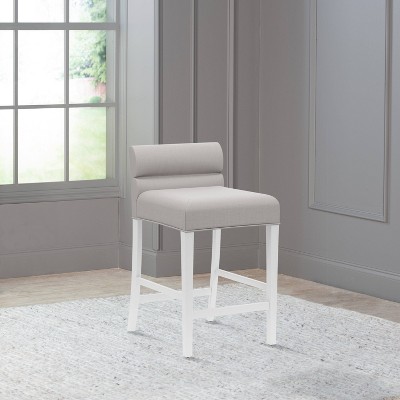 27" Desco Wood Upholstered Counter Height Barstool White - Hillsdale Furniture