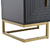 CAVINAS Modern TV Stands and Consoles, Metal Legs and Gold Handles for TVs Up to 80", Media Console Table with Cabinets and Adjustable Shelves - 4 of 4