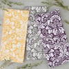 Design Imports  Damask Print Dishtowel Set 2 Piece, 18X28", Eggplant - 4 of 4