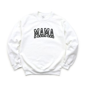 Simply Sage Market Women's Graphic Sweatshirt Embroidered Mama- White Embroidery - 1 of 3