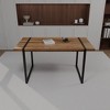 Modern Minimalist Round & Rectangular MDF Dining Table, for Office, Home & Kitchen, Available in Multiple Colors - 3 of 4